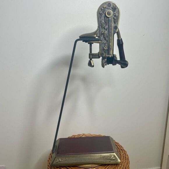 Vintners Reserve 24" Bar Top Wine Bottle Opener w/ Cork Screw & Table Top Stand - Picture 5 of 10